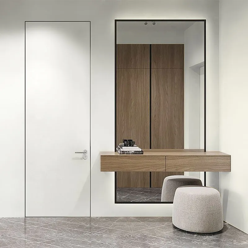 ¿Cómo funcionan las puertas interiores sin marco?